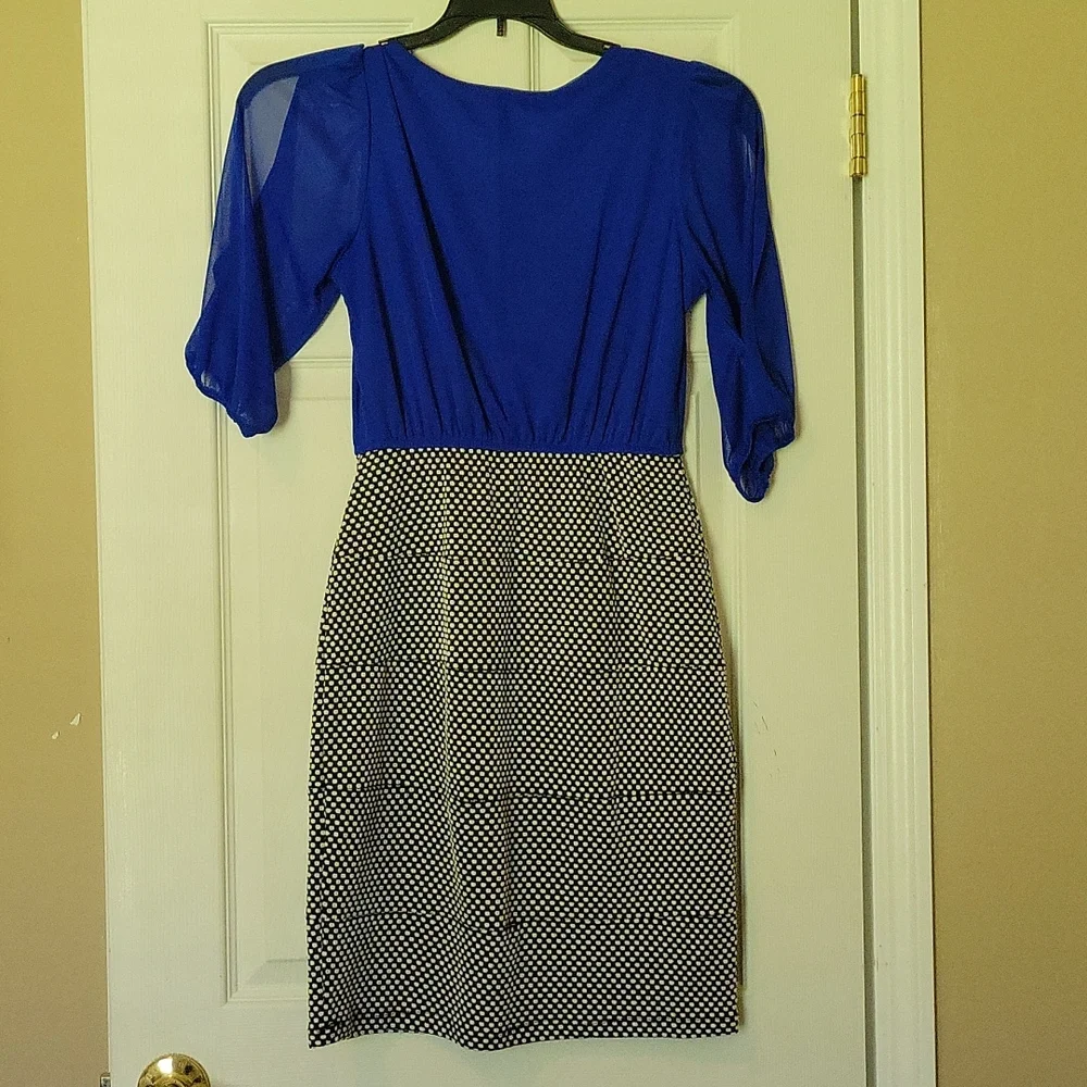 Women's Blue Fitted Dress size 6 - Picture 2 of 11